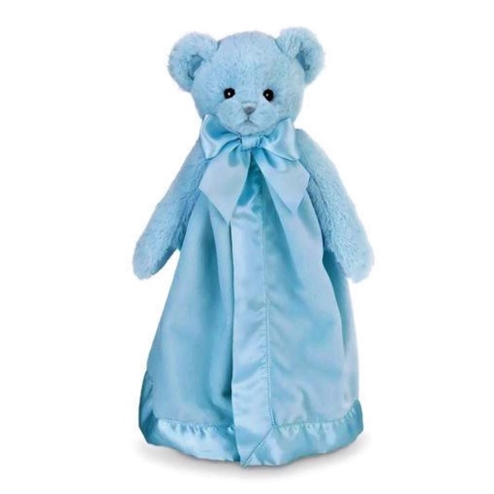 Bearington Baby Collection Lovey Plush Blanket Baby Blue